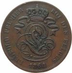 LaZooRo: Belgija 2 Centimes 1864 VF/XF  Zbirka Werner