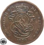 LaZooRo: Belgija 2 Centimes 1870 VF