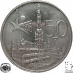 LaZooRo: Belgija 50 Francs 1958 UNC d - Srebro