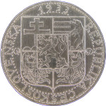 LaZooRo: Češkoslovaška 20 korun 1933 XF / UNC - srebro