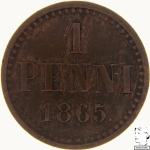 LaZooRo: Finska 1 Penni 1865 UNC