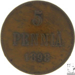 LaZooRo: Finska 5 Pennia 1898 VF