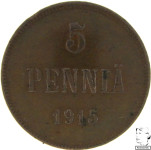 LaZooRo: Finska 5 Pennia 1915 XF / UNC