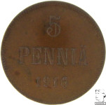LaZooRo: Finska 5 Pennia 1916 XF / UNC