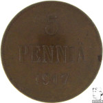 LaZooRo: Finska 5 Pennia 1917 UNC