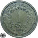 LaZooRo: Francija 1 Franc 1939 XF