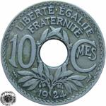 LaZooRo: Francija 10 Centimes 1924 p VF/XF