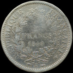 LaZooRo: Francija 5 Francs 1849 A F - Srebro