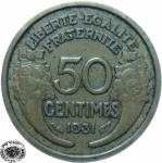 LaZooRo: Francija 50 Centimes 1931 XF