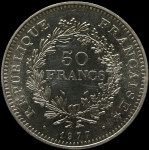 LaZooRo: Francija 50 Francs 1977 UNC – srebro