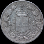 LaZooRo: Italija 1 Lira 1887 VF - srebro