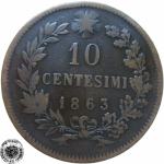 LaZooRo: Italija 10 Centesimi 1863 VF