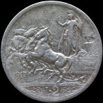 LaZooRo: Italija 2 Lire 1917 R VF – srebro