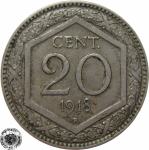 LaZooRo: Italija 20 Centesimi 1918 R XF  c