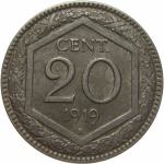 LaZooRo: Italija 20 Centesimi 1919 R UNC