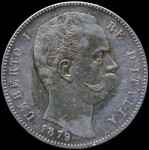LaZooRo: Italija 5 Lire 1879 R XF/UNC mavrica - Srebro