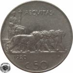 LaZooRo: Italija 50 Centesimi 1920 R XF gladek rob a