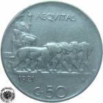 LaZooRo: Italija 50 Centesimi 1921 R VF naz