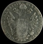 LaZooRo: Italija pod Avstrijo 1 Thaler 1819 M F nošen - Srebro