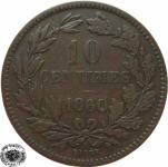 LaZooRo: Luksemburg 10 Centimes 1860 A XF obglavljen