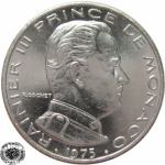 LaZooRo: Monako 1/2 Franc 1975 XF/UNC redkejši