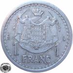 LaZooRo: Monako 1 Franc 1943 VF/XF