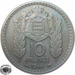 LaZooRo: Monako 10 Francs 1946 XF