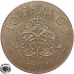 LaZooRo: Monako 10 Francs 1981 XF/UNC