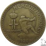 LaZooRo: Monako 2 Francs 1924 XF redkejši