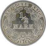 LaZooRo: Nemčija 1/2 Mark 1914 A UNC - srebro