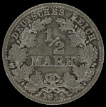 LaZooRo: Nemčija 1/2 Mark 1915 A UNC podvojenost - srebro