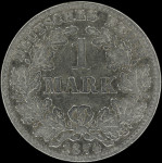 LaZooRo: Nemčija 1 Mark 1874 C VF - srebro