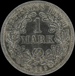 LaZooRo: Nemčija 1 Mark 1893 F XF - srebro
