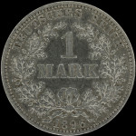 LaZooRo: Nemčija 1 Mark 1896 E XF - srebro