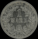 LaZooRo: Nemčija 1 Mark 1899 G XF redkejše - srebro