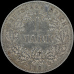 LaZooRo: Nemčija 1 Mark 1901 G XF / UNC - srebro