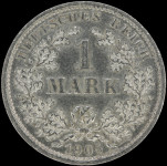 LaZooRo: Nemčija 1 Mark 1905 D UNC – srebro