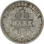 LaZooRo: Nemčija 1 Mark 1907 G UNC – srebro