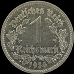 LaZooRo: Nemčija 1 Mark 1934 A UNC