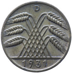 LaZooRo: Nemčija 10 Pfennig 1931 D UNC