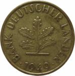 LaZooRo: Nemčija 10 Pfennig 1949 F XF