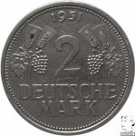 LaZooRo: Nemčija 2 Mark 1951 D UNC