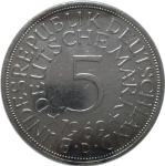 LaZooRo: Nemčija 5 MARK 1969 D PROOF redkejši - Srebro