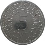 LaZooRo: Nemčija 5 MARK 1971 J PROOF redkejši - Srebro