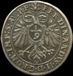 LaZooRo: Nemčija AUGSBURG 1/9 Thaler 1624 XF / UNC - srebro