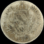LaZooRo: Nemčija BAVARIA 6 Kreuzer 1825 VF - srebro