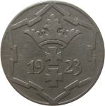 LaZooRo: Nemčija DANZIG 10 Pfennig 1923 XF