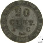 LaZooRo: Nemčija WESTPHALIA 20 Centimes 1808 C XF - srebro