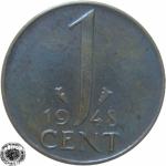 LaZooRo: Nizozemska 1 Cent 1948 XF