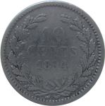 LaZooRo: Nizozemska 10 Cents 1894 VF - Srebro